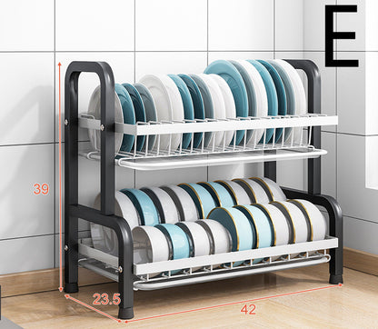 Stainless Steel Dish Drying Rack - Space-Saving Kitchen Organizer