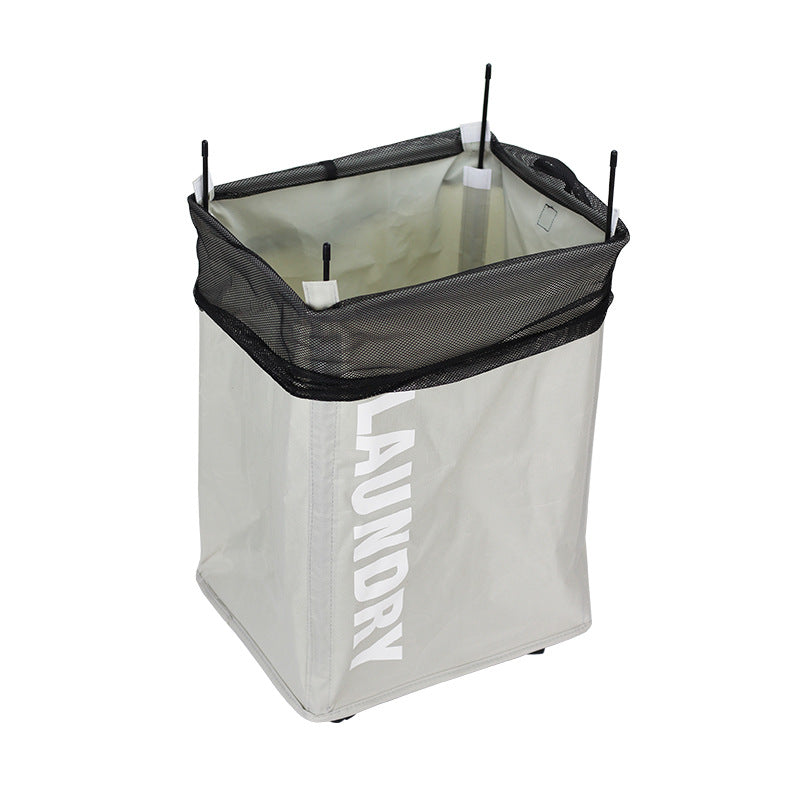 Foldable Laundry Basket with Wheels - Oxford Cloth Hamper