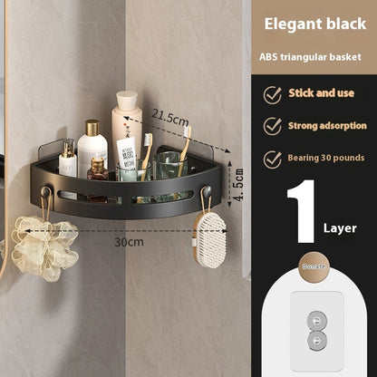 Punch-free Toilet Plastic Triangle Storage Rack