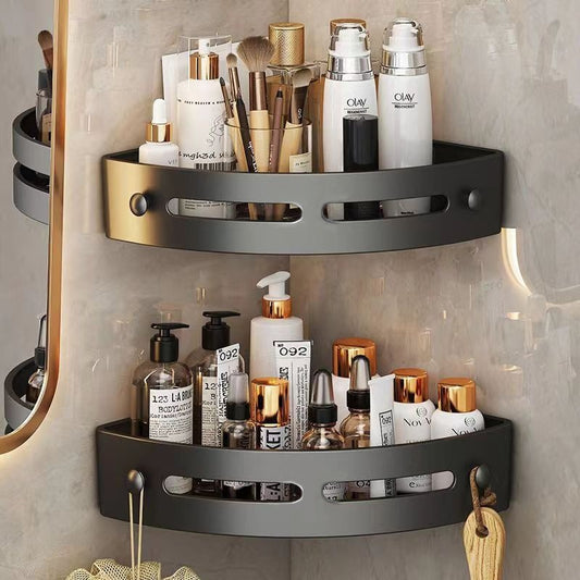 Punch-free Toilet Plastic Triangle Storage Rack