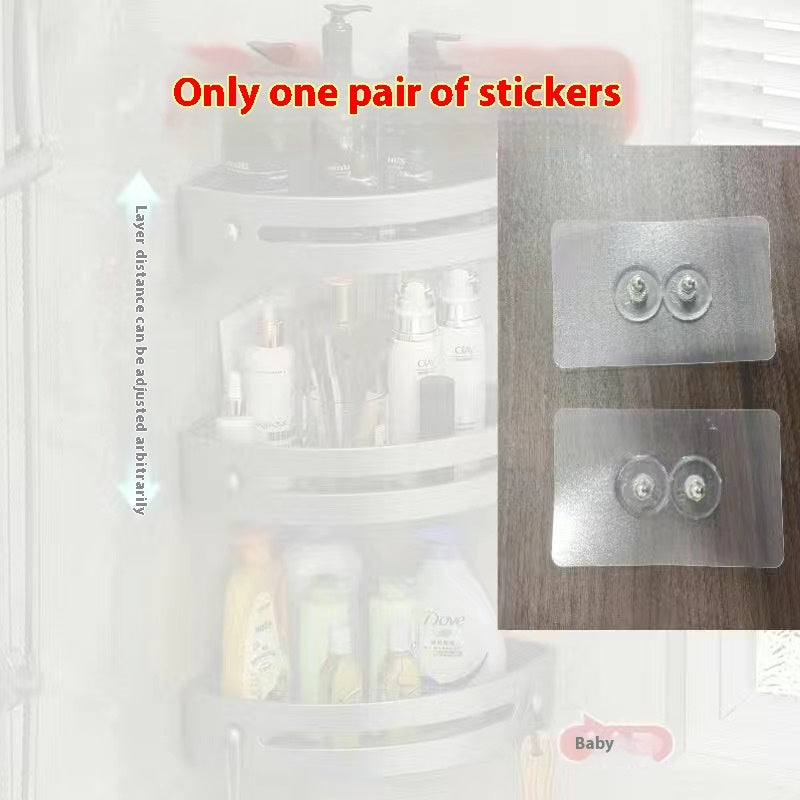 Punch-free Toilet Plastic Triangle Storage Rack