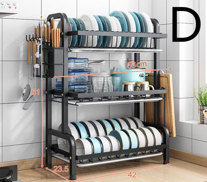 Stainless Steel Dish Drying Rack - Space-Saving Kitchen Organizer