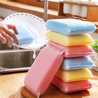 Reusable Sponge Dishwashing Brush - Eco-Friendly Kitchen Scrubber