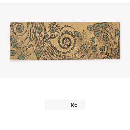 Natural Cork Rubber Printed Non-slip Fitness Yoga Mat