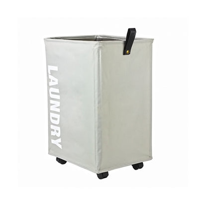 Foldable Laundry Basket with Wheels - Oxford Cloth Hamper