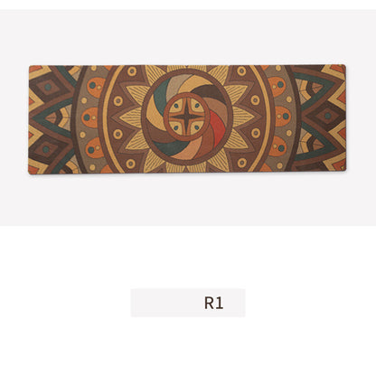 Natural Cork Rubber Printed Non-slip Fitness Yoga Mat