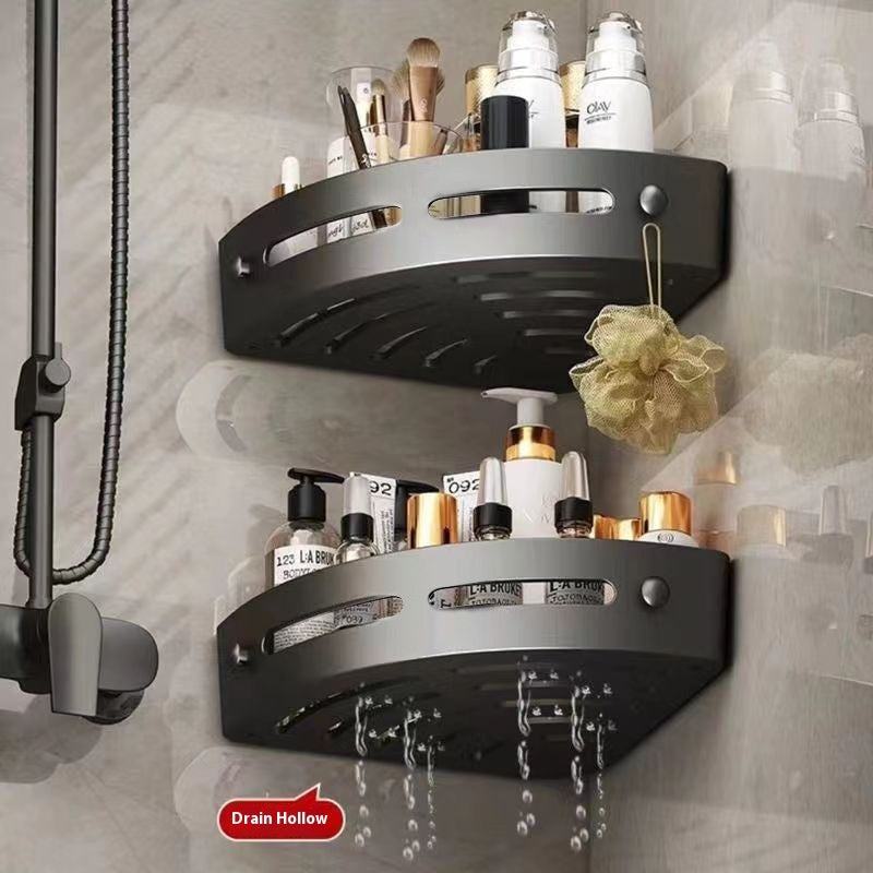 Punch-free Toilet Plastic Triangle Storage Rack